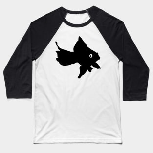 Goldfish Fish Black Silhouette Animal Pet Cool Style Baseball T-Shirt